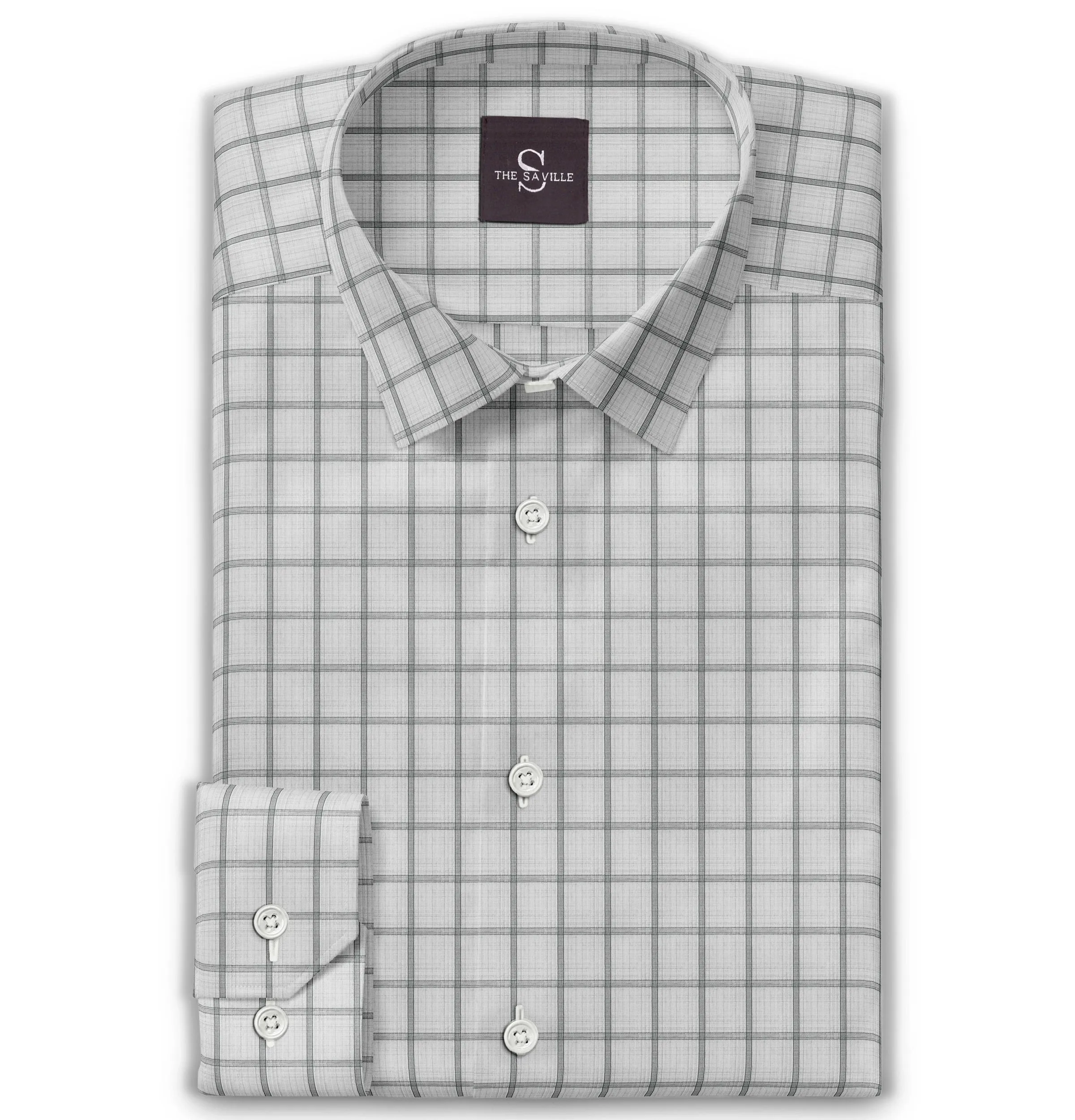 Wrinkle-free - Long Sleeve - Gray Checks sold by Airthreads