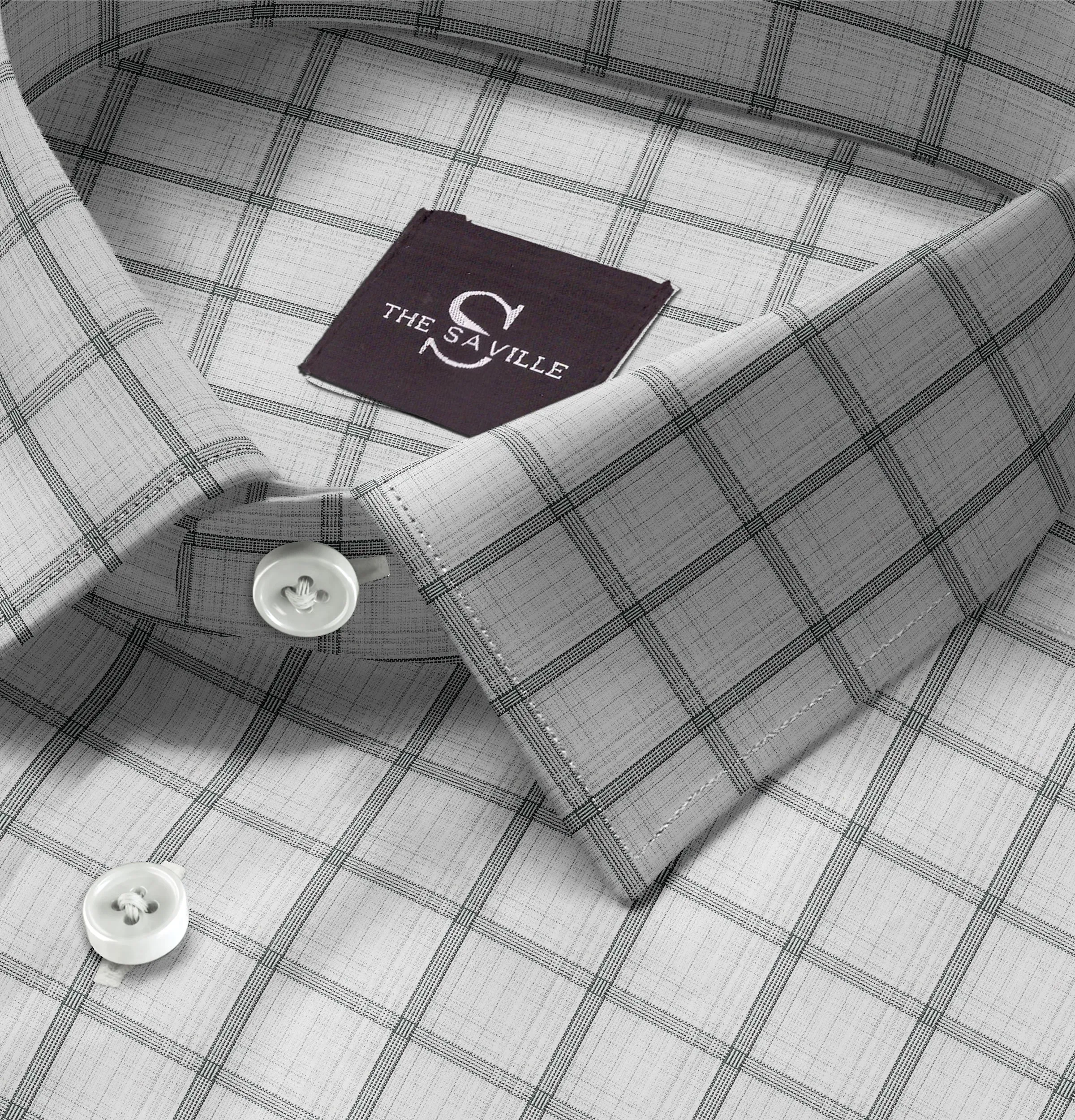 Wrinkle-free - Long Sleeve - Gray Checks sold by Airthreads product image thumbnail 2
