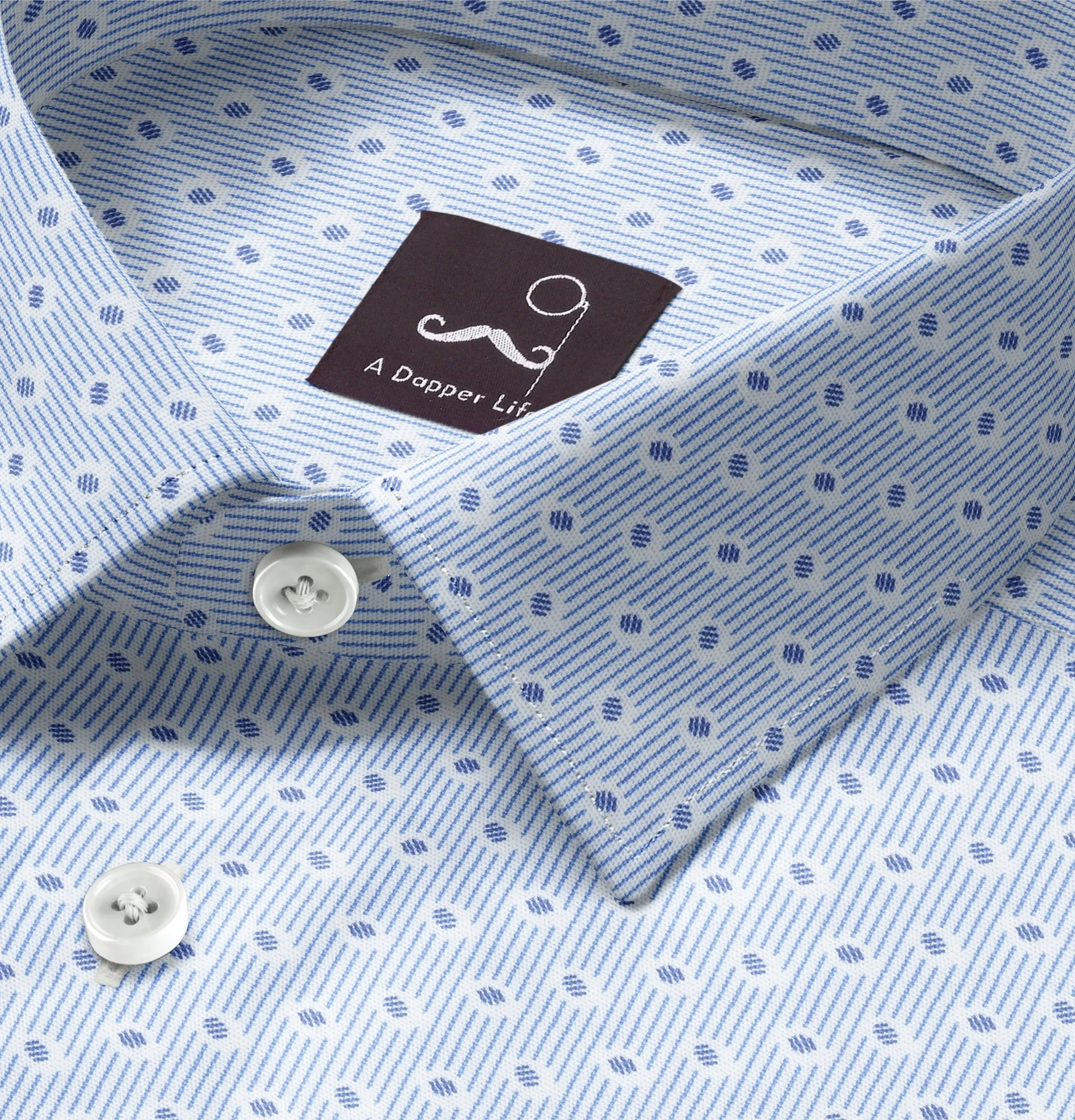 Pure Cotton - Long Sleeve - Blue Tally Dots sold by Airthreads product image thumbnail 2
