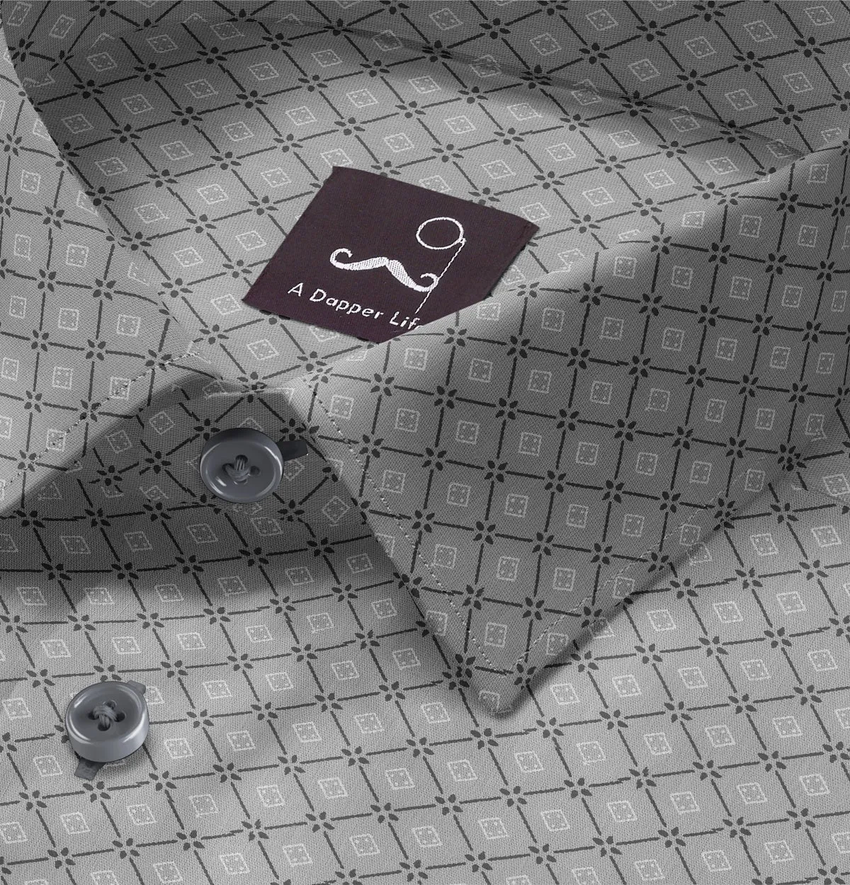 Pure Cotton - Long Sleeve - Cool Gray Mosaic sold by Airthreads product image thumbnail 2