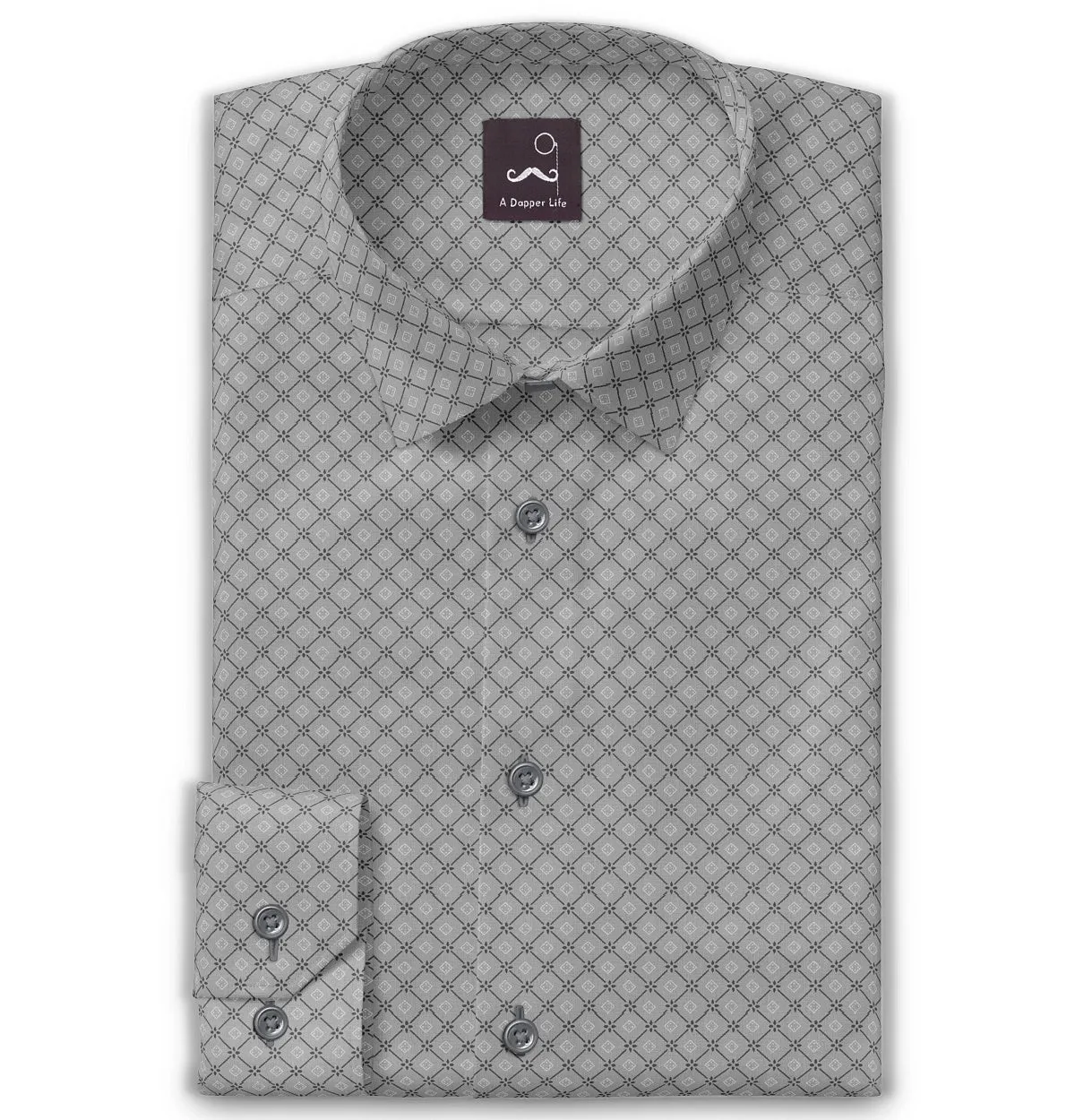 Pure Cotton - Long Sleeve - Cool Gray Mosaic sold by Airthreads