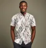 Wrinkle-Free - Brown Leaves - Short Sleeve sold by Airthreads