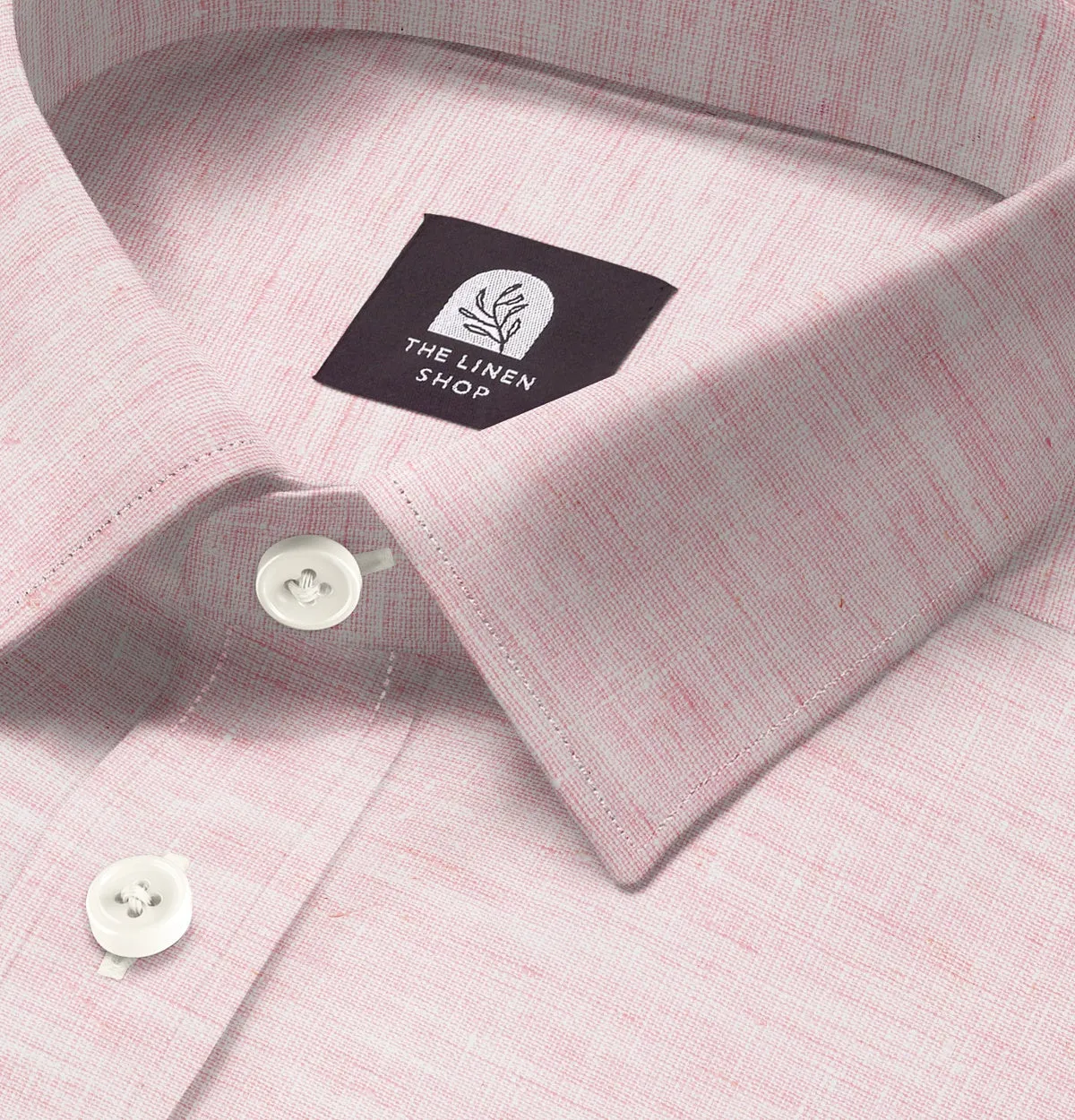 Long Sleeve Linen Shirt in Pale Pink sold by Airthreads product image thumbnail 2