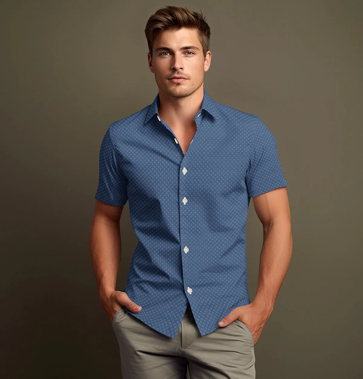 Pure Cotton - Short Sleeve- Saphire Floral Medley sold by Airthreads product image thumbnail 4