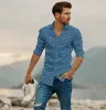 Pure Cotton - Long Sleeve - Teal with Leaves sold by Airthreads