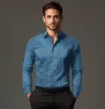 Pure Cotton - Long Sleeve - Teal with Leaves sold by Airthreads