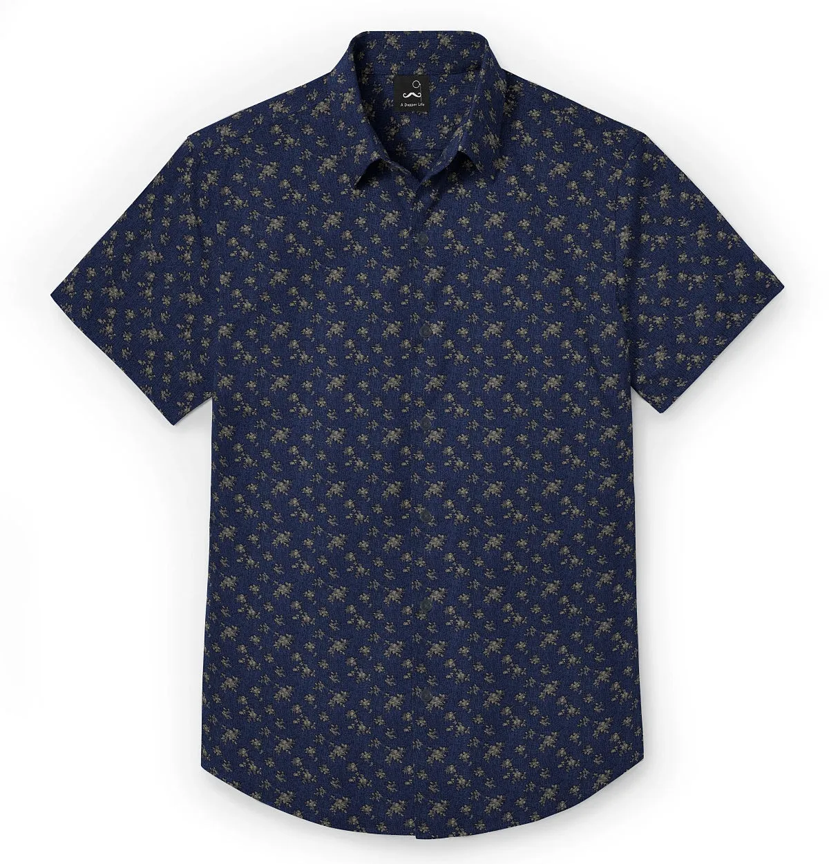 Pure Cotton - Short Sleeve- Vintage Floral Navy sold by Airthreads product image thumbnail 3
