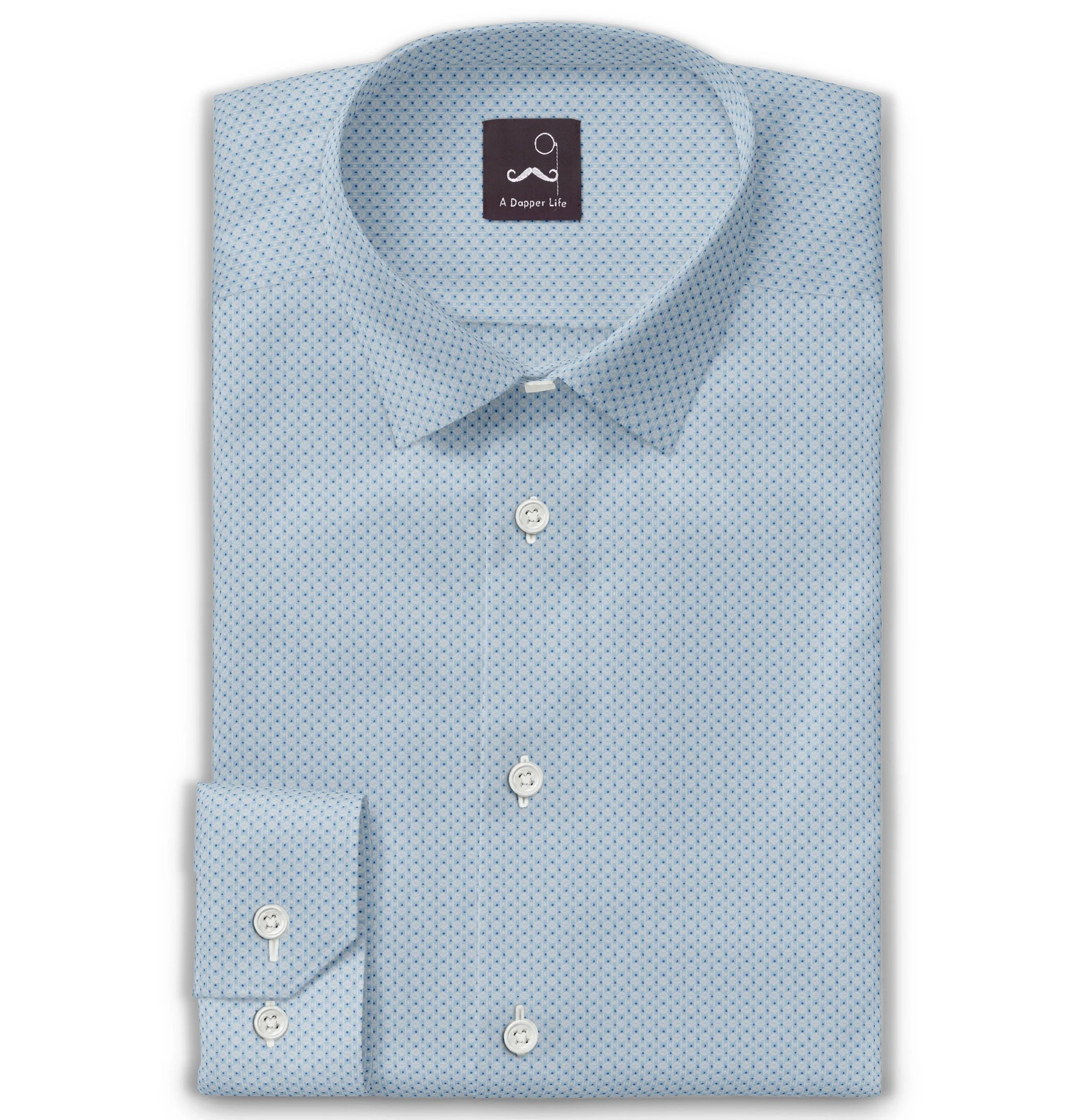 Pure Cotton - Long Sleeve - Sky Blue Print sold by Airthreads