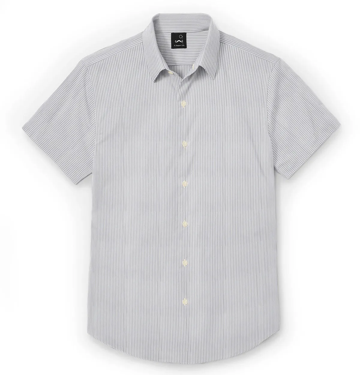Pure Cotton - Short Sleeve - Gray Stripes sold by Airthreads product image thumbnail 3
