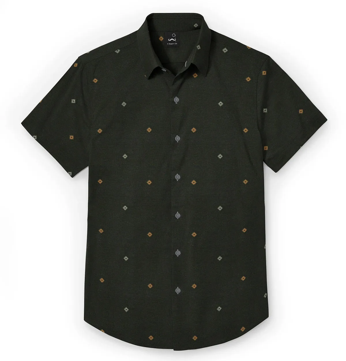 Pure Cotton - Short Sleeve - Olive Diamond sold by Airthreads product image thumbnail 3