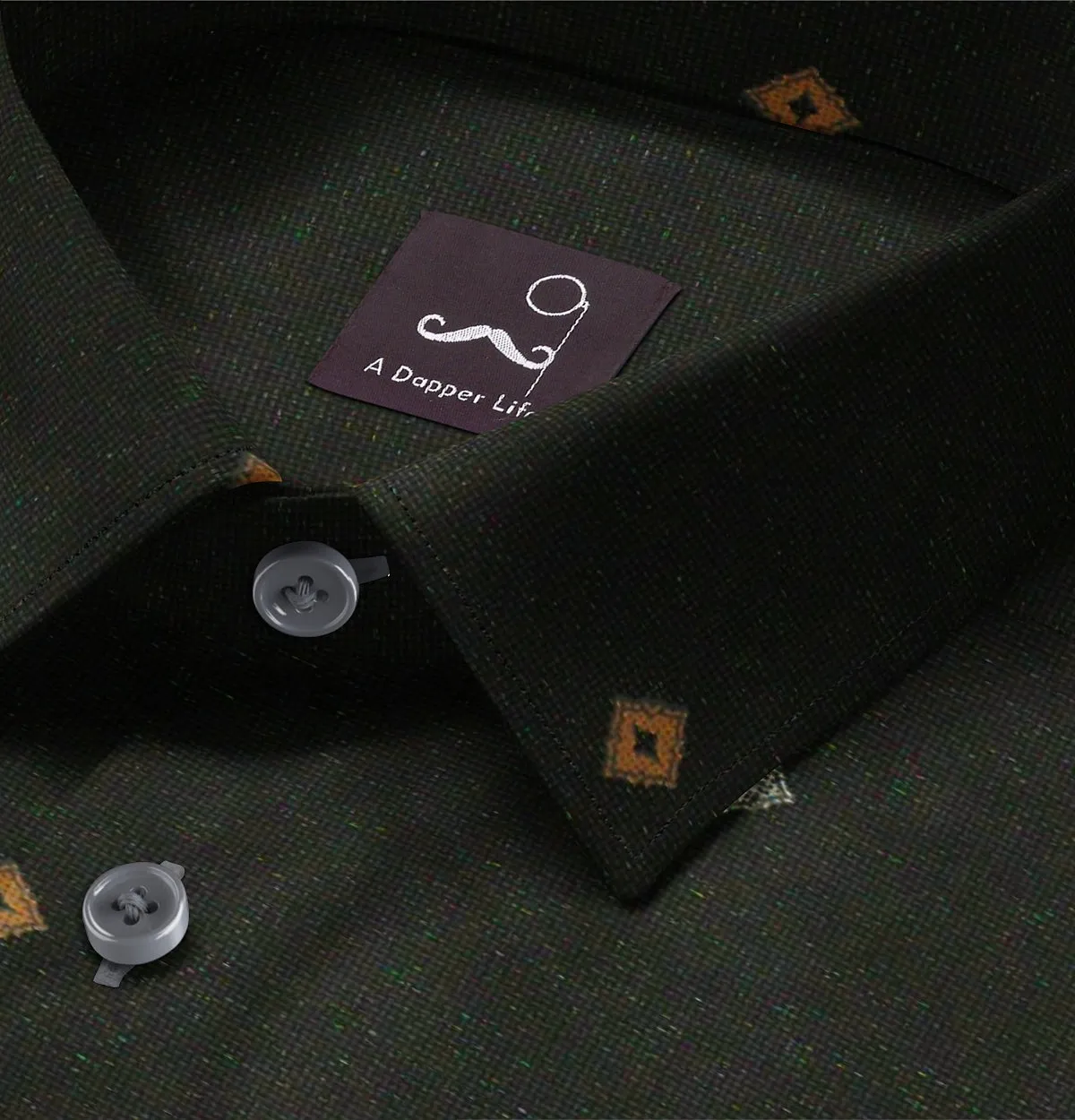 Pure Cotton - Short Sleeve - Olive Diamond sold by Airthreads product image thumbnail 2