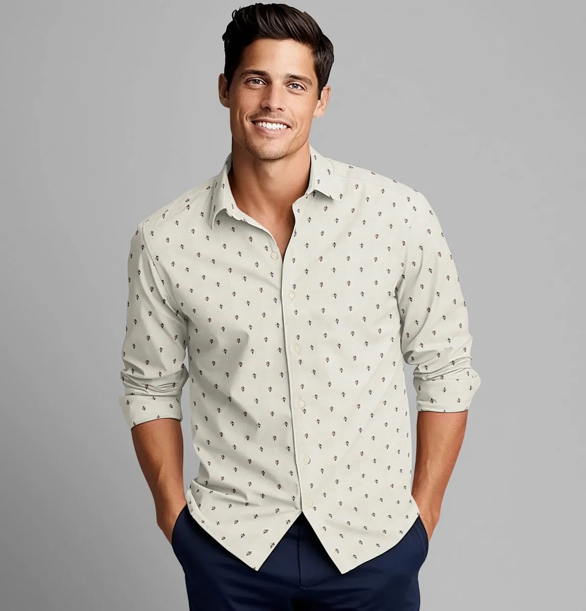 Pure Cotton - Long Sleeve - Off-White Bloom sold by Airthreads product image thumbnail 4