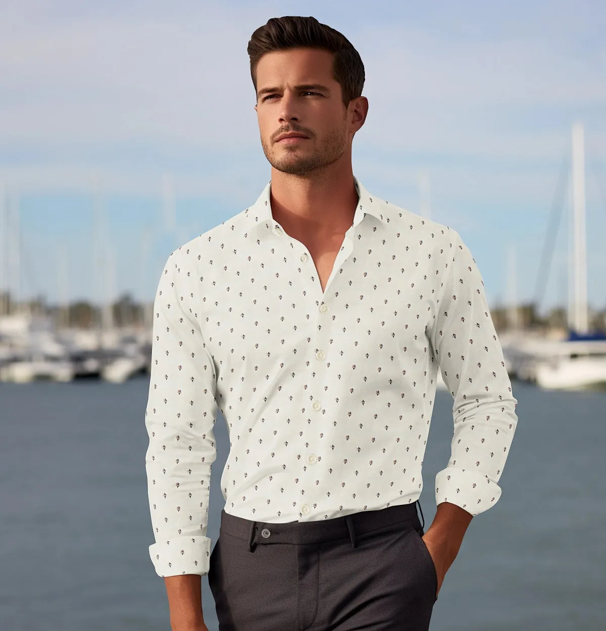 Pure Cotton - Long Sleeve - Off-White Bloom sold by Airthreads product image thumbnail 3