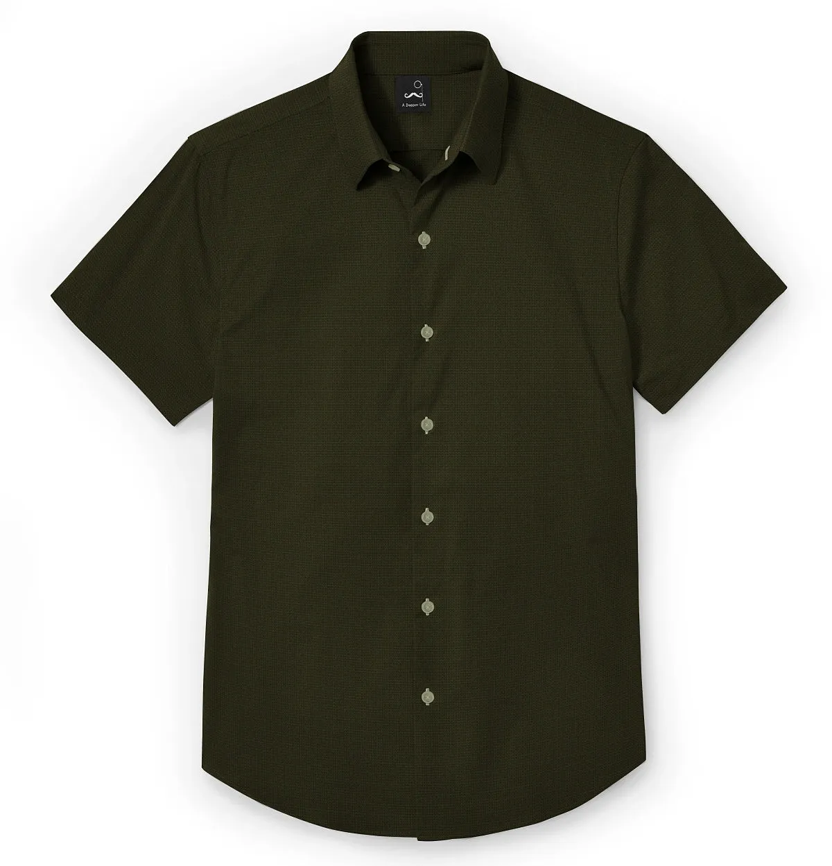 Pure Cotton - Short Sleeve - Olive Mosaic sold by Airthreads product image thumbnail 3