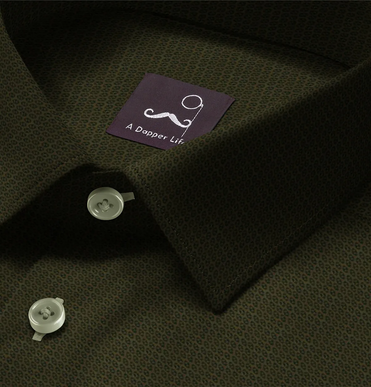 Pure Cotton - Short Sleeve - Olive Mosaic sold by Airthreads product image thumbnail 2