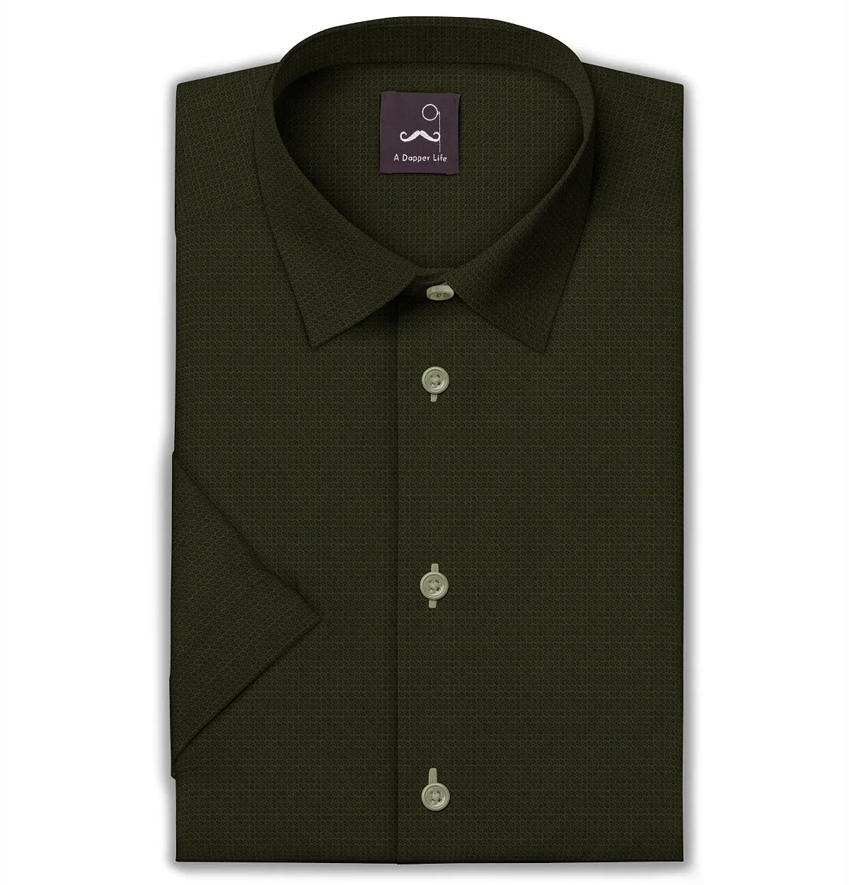 Pure Cotton - Short Sleeve - Olive Mosaic sold by Airthreads