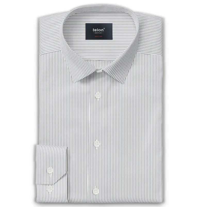 Luxury Pure Cotton - Long Sleeve - Narrow Nautical Stripe sold by Airthreads