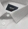 Luxury Pure Cotton - Long Sleeve - Cream and Navy Grid sold by Airthreads