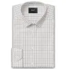 Luxury Pure Cotton - Long Sleeve - Cream and Navy Double Grid sold by Airthreads