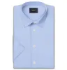 Luxury Pure Cotton - Short Sleeve - Blue Mosaic Check sold by Airthreads