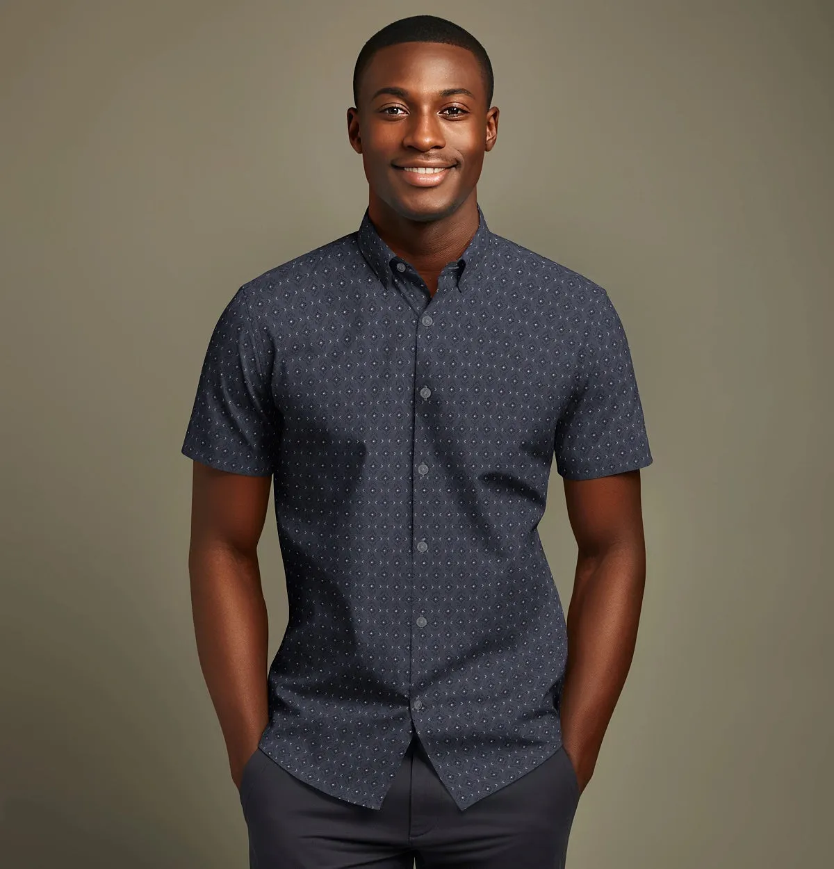 Pure Cotton - Short Sleeve - Charcoal Prism sold by Airthreads product image thumbnail 3