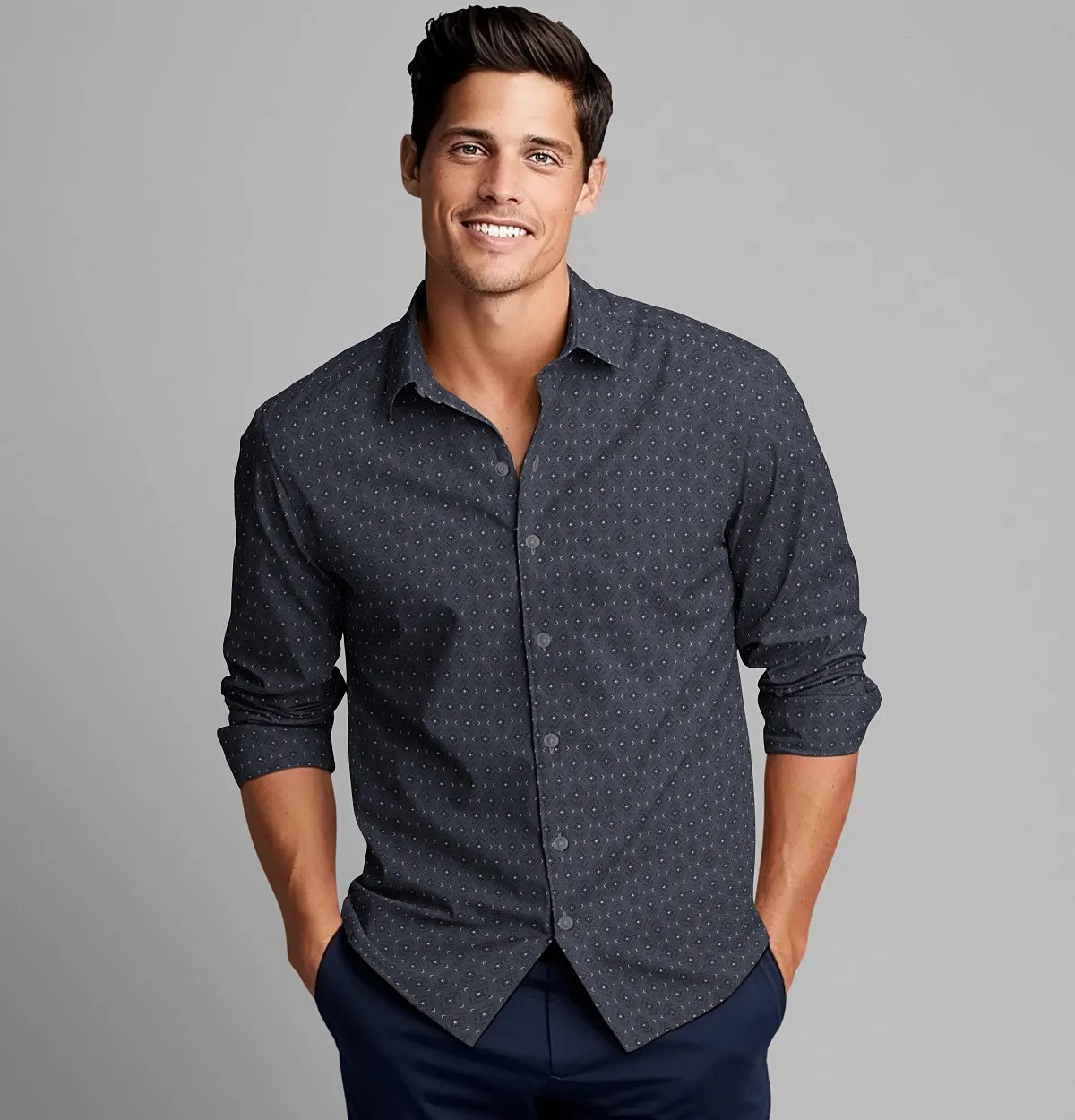 Pure Cotton - Long Sleeve - Charcoal Prism sold by Airthreads product image thumbnail 4