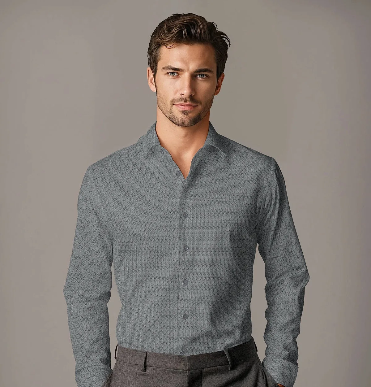 Pure Cotton - Long Sleeve - Graphite Circuit sold by Airthreads product image thumbnail 4