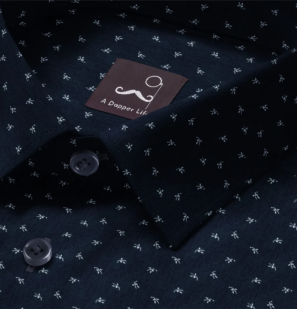 Pure Cotton - Long Sleeve - Navy Petal Dance sold by Airthreads product image thumbnail 2