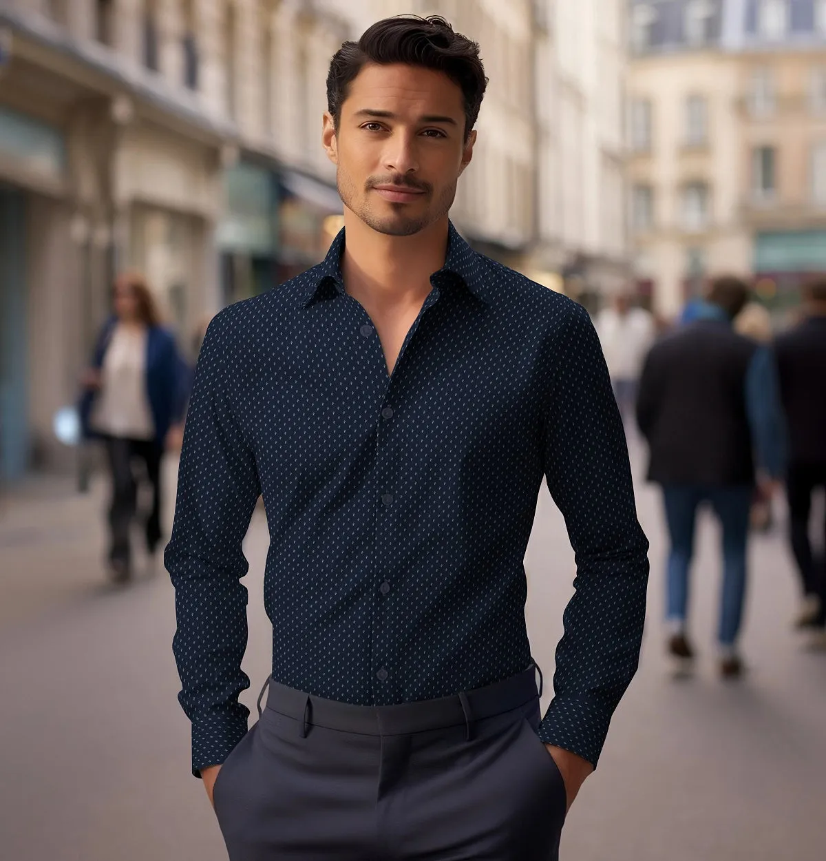 Pure Cotton - Long Sleeve - Navy Knot sold by Airthreads product image thumbnail 3