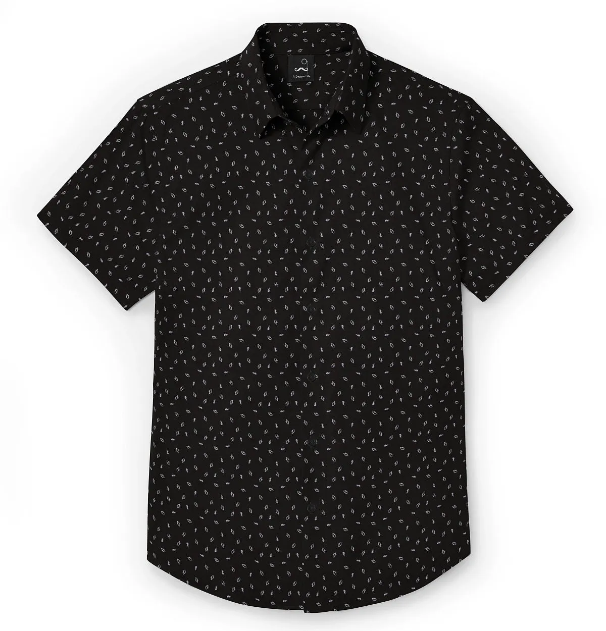 Pure Cotton - Short Sleeve - Midnight Leaves sold by Airthreads product image thumbnail 3