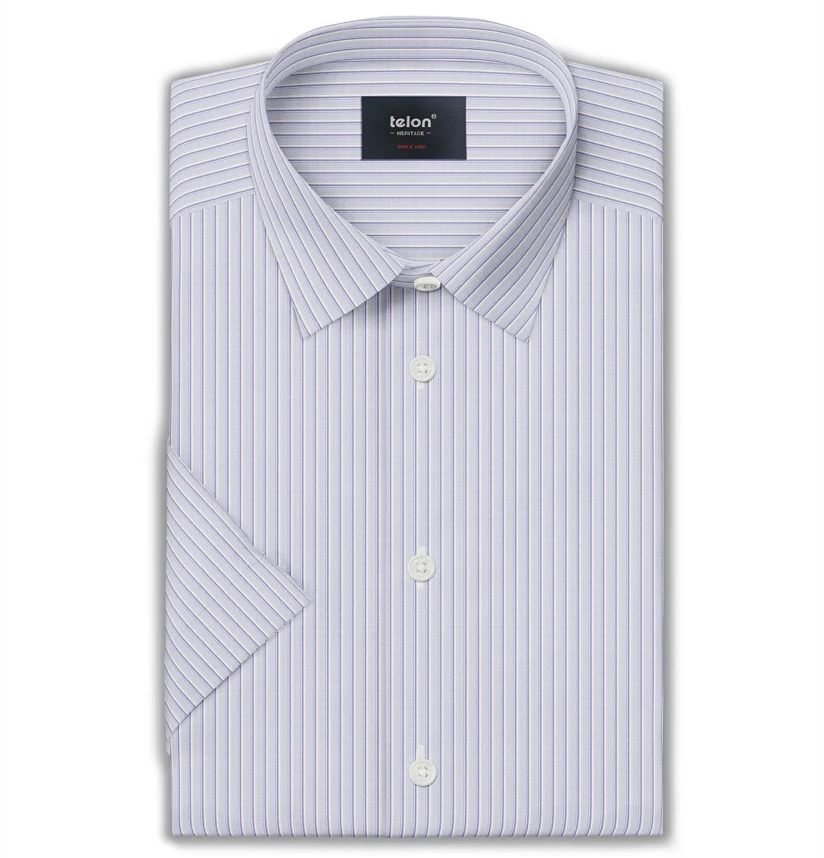 Luxury Wrinkle-Resistant - Short Sleeve - Lavender Breeze Stripe sold by Airthreads