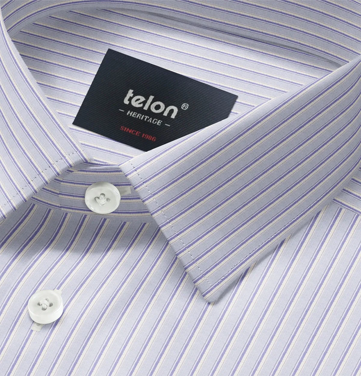 Luxury Wrinkle-Resistant - Long Sleeve - Lavender Breeze Stripe sold by Airthreads product image thumbnail 2