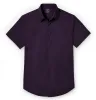 Wrinkle-Resistant - Cotton-Lycra - Short Sleeve - Deep Plum sold by Airthreads