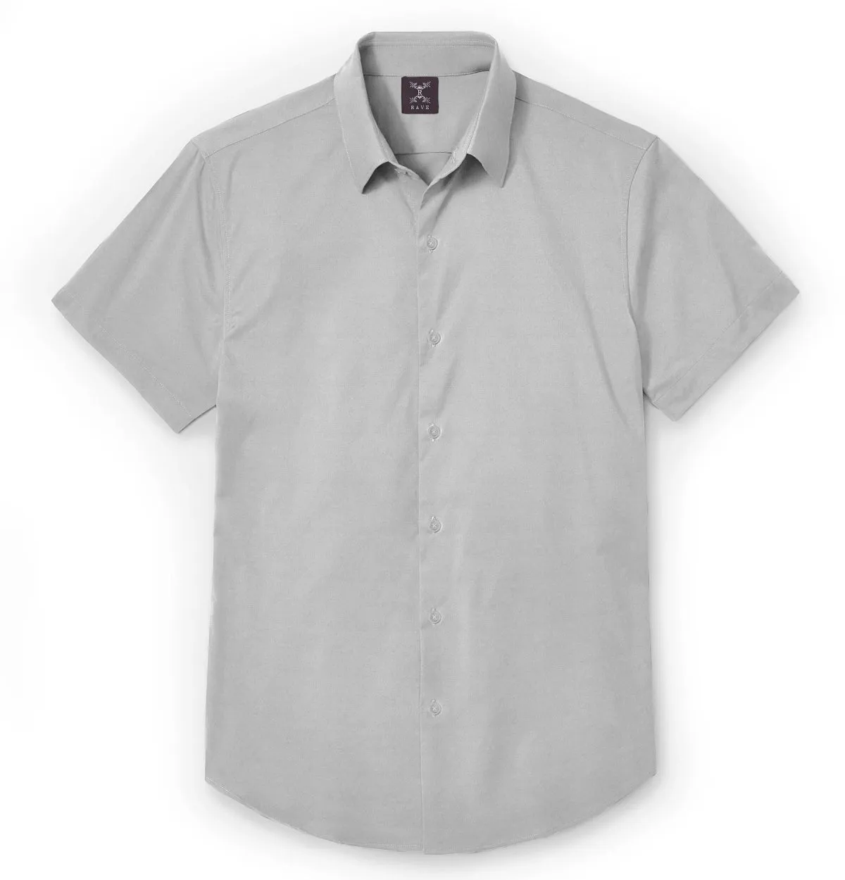 Wrinkle-Resistant - Cotton-Lycra - Short Sleeve - Light Gray sold by Airthreads product image thumbnail 3