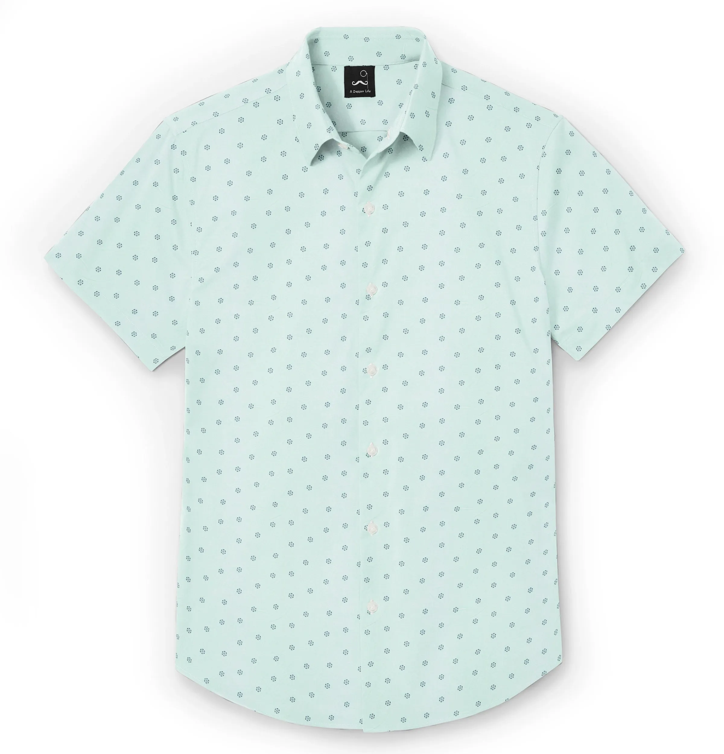 Pure Cotton - Short Sleeve - Mint Floral Print sold by Airthreads product image thumbnail 4