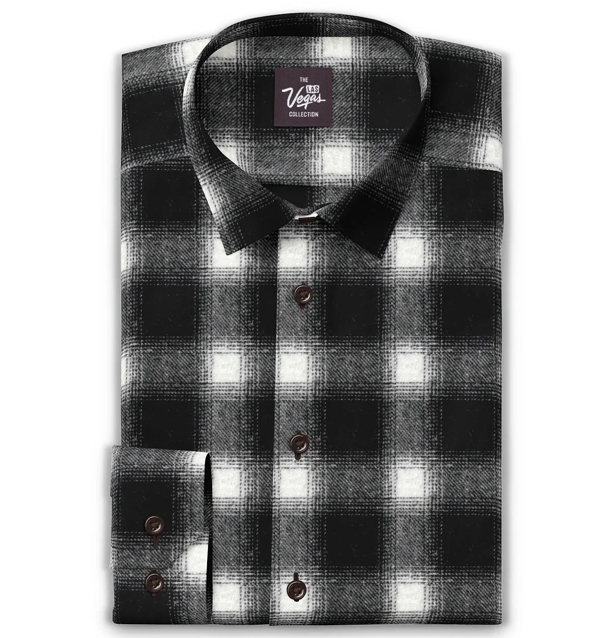 Everyday Flannel - Long Sleeve - Black & White Plaid sold by Airthreads