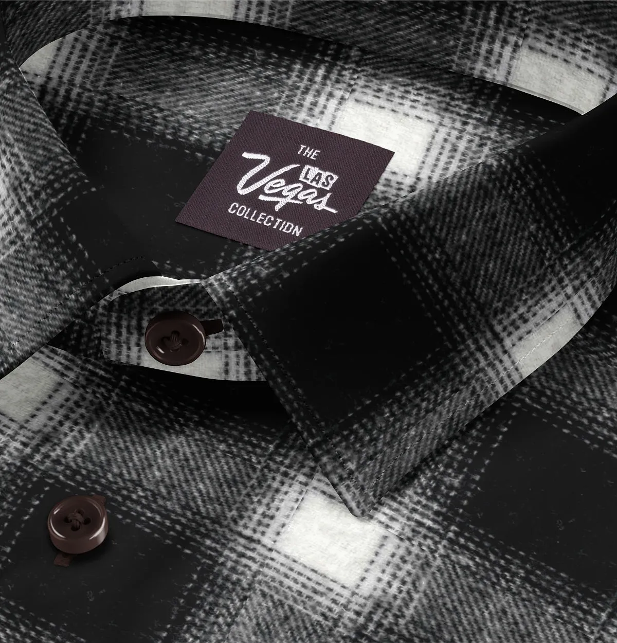 Everyday Flannel - Long Sleeve - Black & White Plaid sold by Airthreads product image thumbnail 2