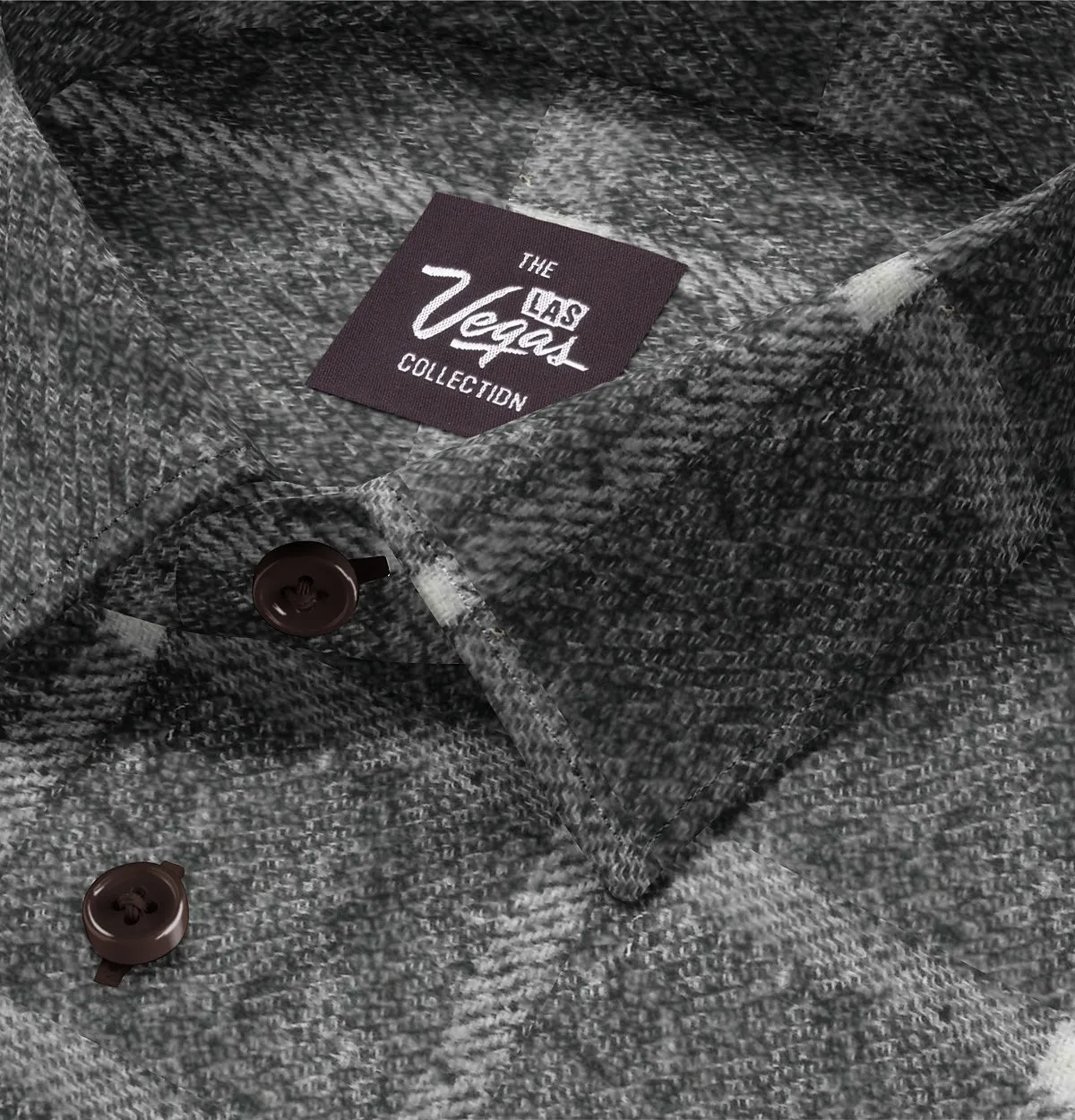 Everyday Flannel - Long Sleeve - Snowy Black Plaid sold by Airthreads product image thumbnail 2