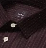 Pure Cotton - Semi-Spread Collar - Short Sleeve - Burgundy Maze sold by Airthreads