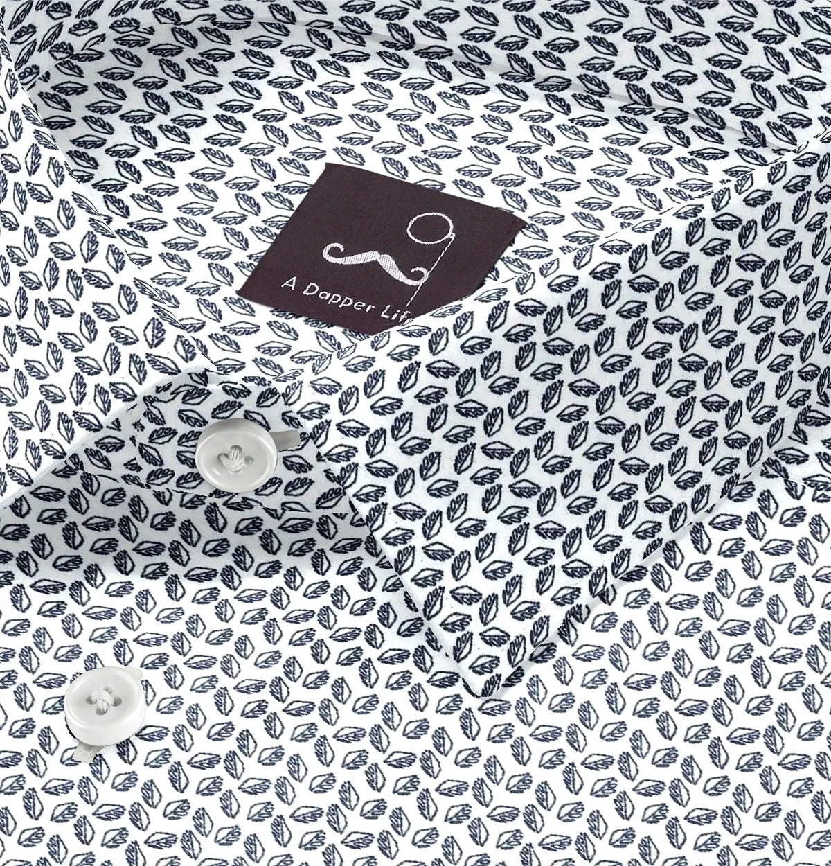 Pure Cotton - Semi-Spread Collar - Short Sleeve - Polar Snowleaf sold by Airthreads product image thumbnail 2