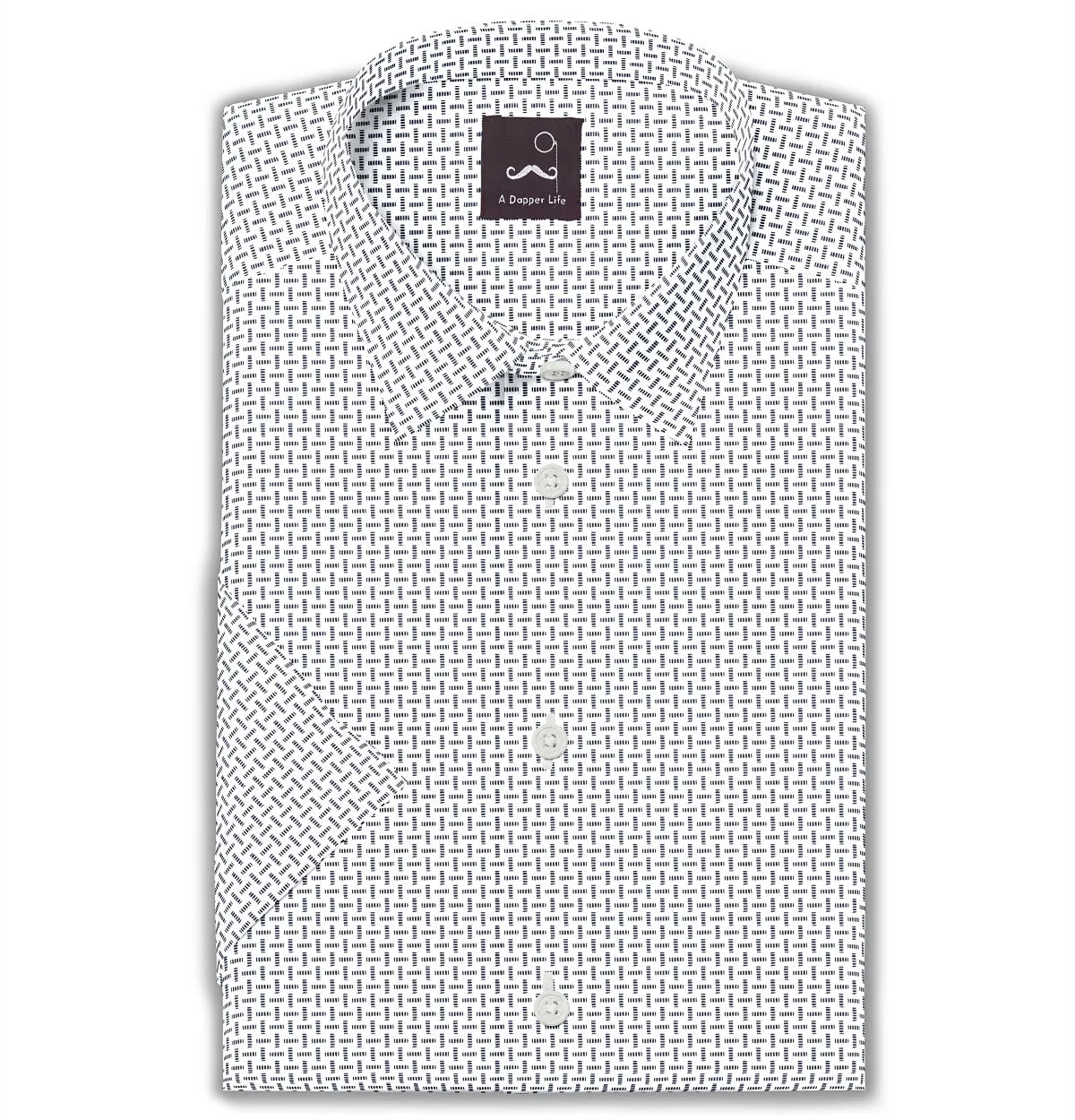 Pure Cotton - Semi-Spread Collar - Short Sleeve - White Maze sold by Airthreads