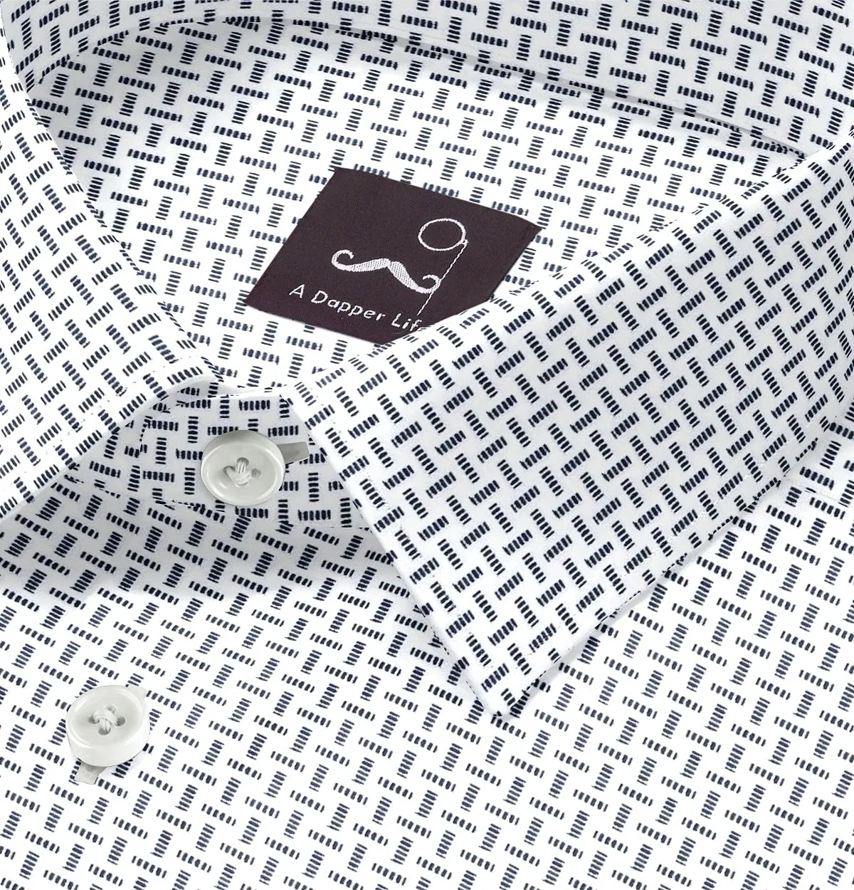 Pure Cotton - Semi-Spread Collar - Long Sleeve - White Maze sold by Airthreads product image thumbnail 2