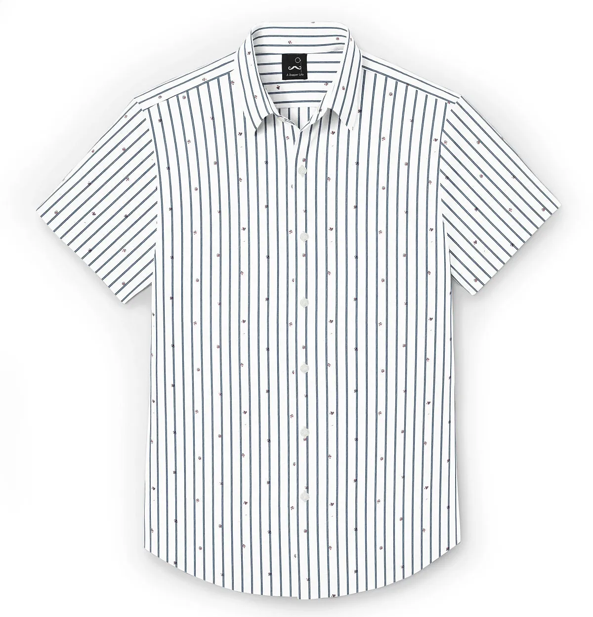 Pure Cotton - Semi-Spread Collar - Short Sleeve - Tidal Accents sold by Airthreads product image thumbnail 3