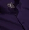 Wrinkle-Resistant - Button-Down Collar - Short Sleeve - Deep Purple sold by Airthreads