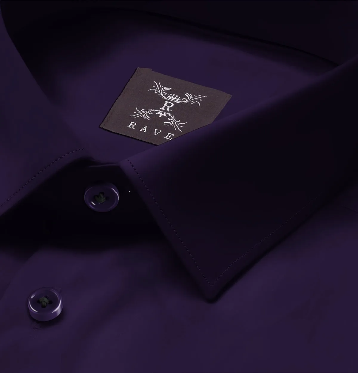 Wrinkle-Resistant - Semi-Spread Collar - Long Sleeve - Deep Purple sold by Airthreads product image thumbnail 2