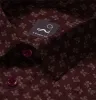 Pure Cotton - Semi-Spread Collar - Short Sleeve - Maroon Floral sold by Airthreads