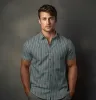 Pure Cotton - Semi-Spread Collar - Short Sleeve - Slate Stripes sold by Airthreads