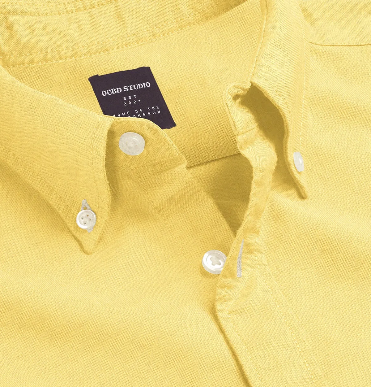 Oxford - Button-Down Collar - Short Sleeve - Yellow sold by Airthreads product image thumbnail 2