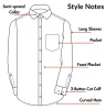Pure Linen - Semi-Spread Collar  - Long Sleeve - Tawny Brown sold by Airthreads