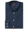 Pure Cotton - Long Sleeve - Midnight Teal Micro Geometric Print sold by Airthreads